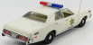 Greenlight Plymouth Fury Hazzard Police Rosco Patrol Car 1977 1:18 Bílá