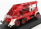 Ixo-models Magirus Uranus Kw16 Truck 3-assi Feuerwehr Frankfurt Gru Crane 1959 1:43 Červená Bílá