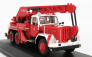 Ixo-models Magirus Uranus Kw16 Truck 3-assi Feuerwehr Frankfurt Gru Crane 1959 1:43 Červená Bílá