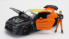 Jada Nissan Gt-r With Naruto Figure 2009 1:24 Šedo Oranžová