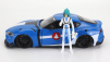 Jada Toyota Supra With Max Sterling Figure Robotech 2020 1:24 Světle Modrá Bílá