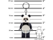 LEGO svítící klíčenka - Panda