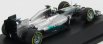 Minichamps Mercedes gp F1  W05 Amg Petronas N 6 Season 2014 Nico Rosberg 1:43 Stříbrná Zelená