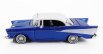 Motor-max Chevrolet Bel Air With Visor 1957 1:24 Modrá Stříbrná