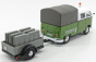 Motor-max Volkswagen T1 Type 2 Double Cabine Pick-up Closed Road Service 1962 With Trailer 1:24