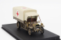 Rio-models Fiat 18bl Truck Telonato Ambulanza C.r.i. 1915 - 160th Anniversario Croce Rossa Italiana 1:43 Vojenská Zelená