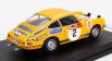 Trofeu Porsche 911s Coupe (night Version) N 2 Winner Rally Swedish 1970 Bjorn Waldegaard - Lars Helmer 1:43 Žlutá