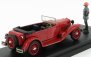 Rio-models Alfa romeo 1750 Torpedo Cabriolet Open With Mussolini Figure And Letter 1926 1:43 Red