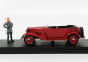 Rio-models Alfa romeo 1750 Torpedo Cabriolet Open With Mussolini Figure And Letter 1926 1:43 Red