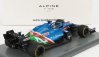 Spark-model Renault F1  A521 Renault E-tech 20b Team Alpine N 14 8th Abu Dhabi Gp 2021 Fernando Alonso 1:43 Modrá Met Červená Bílá