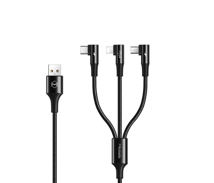 3in1 Nylon Cable 90-Degree (L+M+T)