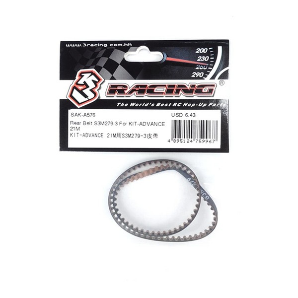 3Racing Sakura Rear Belt S3M279-3, KIT-ADVANCE 21M