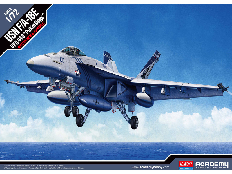 Academy Boeing F/A-18E VFA-143 USN Pukin Dogs (1:72)