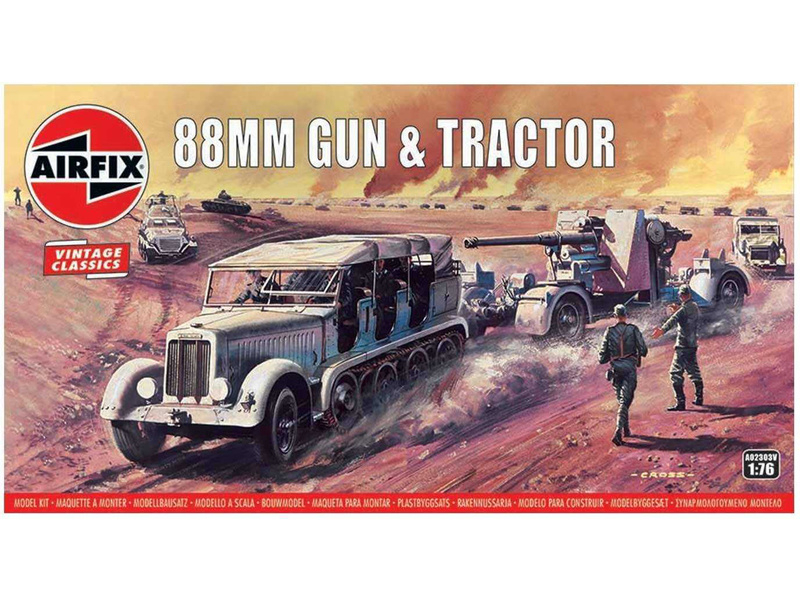 Airfix 88mm Gun s SdKfz7 Tractor (1:76) (Vintage)