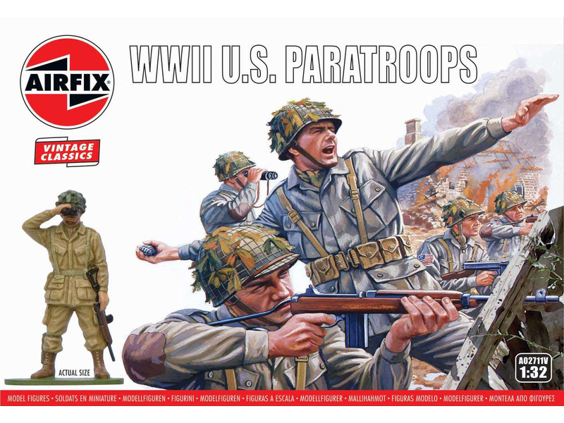 Airfix figurky - WWII U.S. Paratroops (1:32) (Vintage)