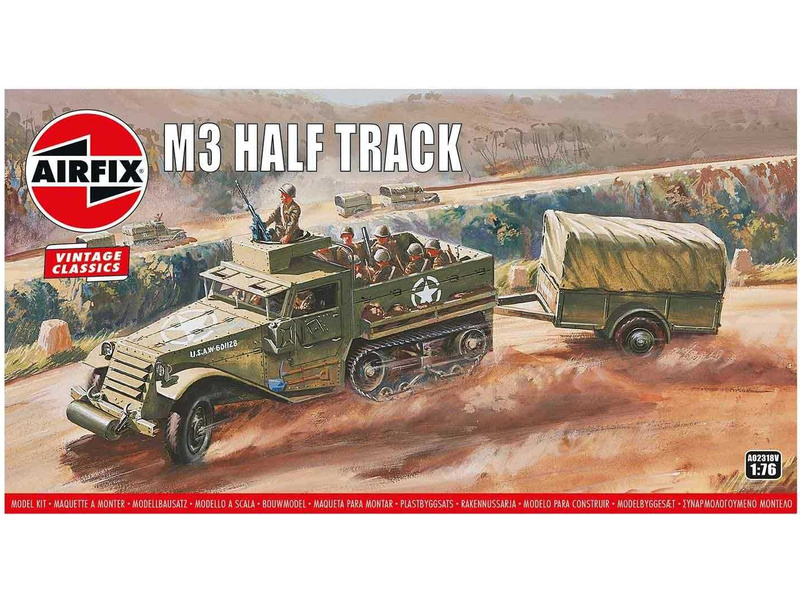 Airfix M3 Half Track, 1 Ton Trailer (1:76) (Vintage)