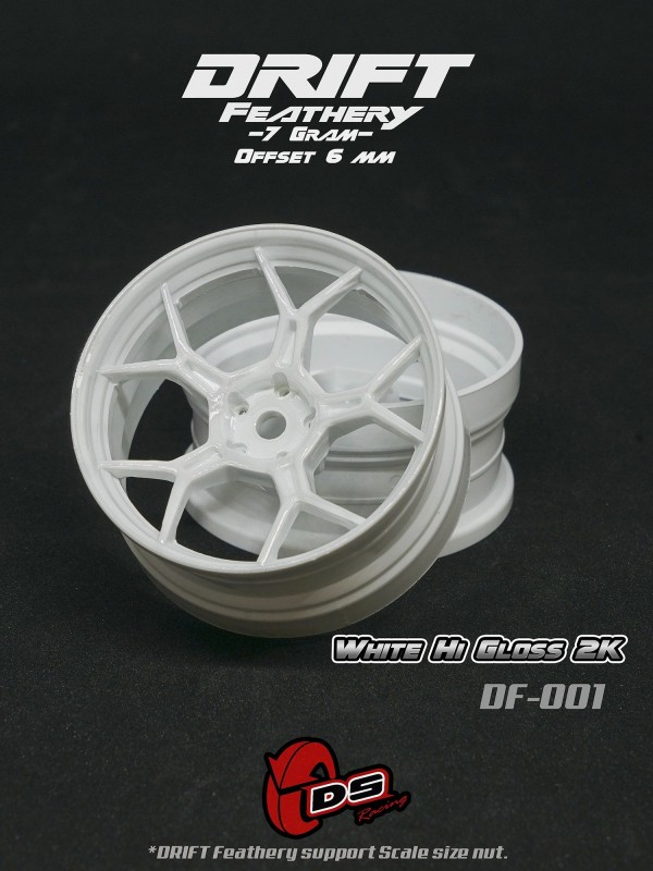 DS Racing Drift Feathery 5Y Spoke disky ( White Hi Gloss 2K) 2 ks