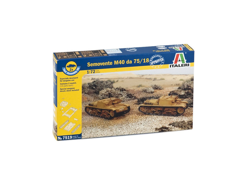 Italeri Easy Kit - SEMOVENTE M40 da 75/18 (1:72)