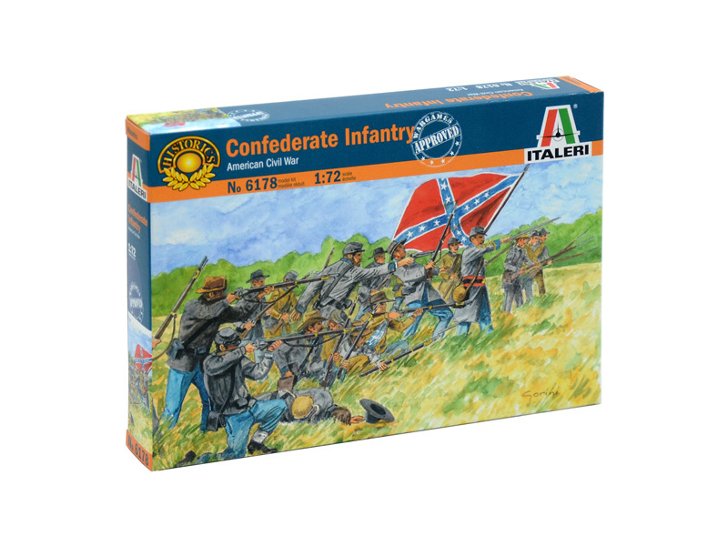 Italeri figurky - CONFEDERATE INFANTRY (AMERICAN CIVIL WAR) (1:72)