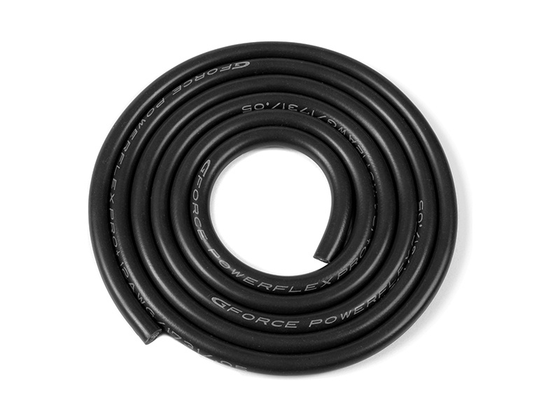 Kabel se silikonovou izolací Powerflex 12AWG černý (1m)