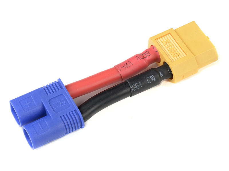 Konverzní kabel EC3 přístroj - XT-60 baterie 12AWG