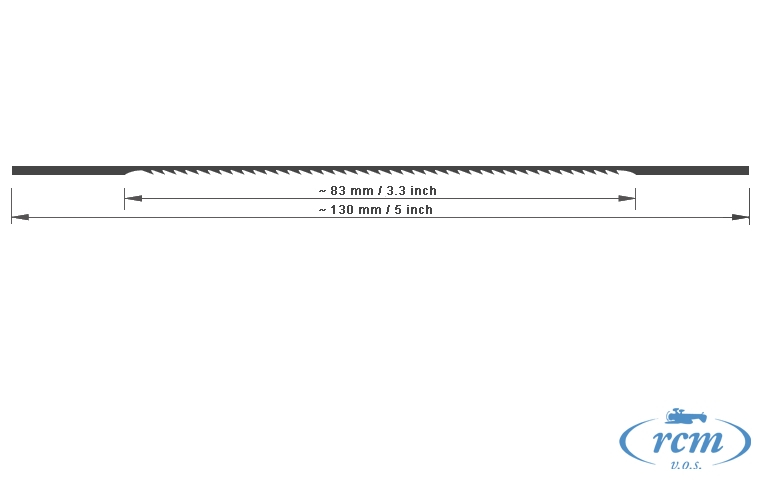 Lupenková pilka 0 střední FINIS na kov 130x0,56x0,28mm  46TPI, 12 ks