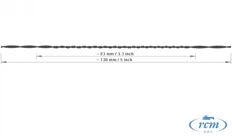 Lupenková pilka kulatá 2/0 jemné TORNADO na  dřevo,plast 130x0,8mm  46TPI, 12 ks