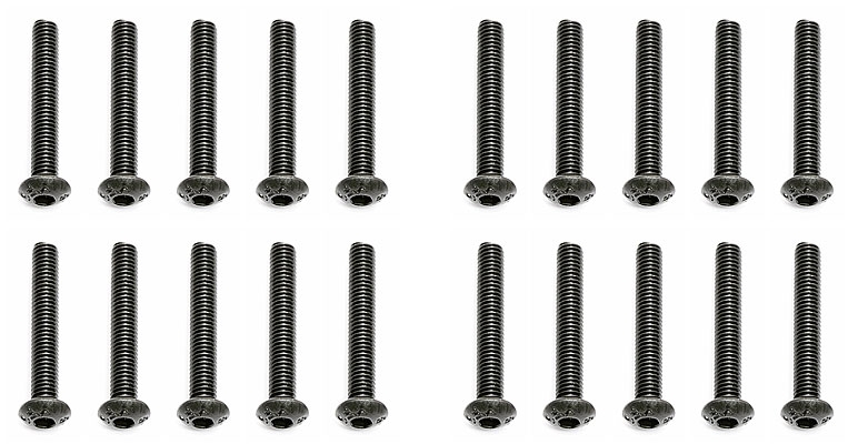 M3x20mm, Imbus šrouby s kulatou hlavou, 10 ks.