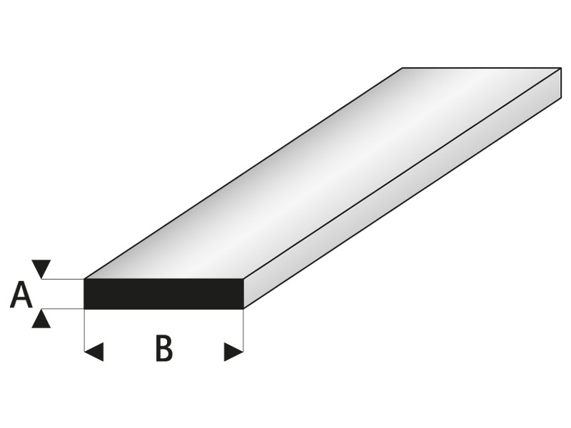 Raboesch profil ASA čtyřhranný 0.5x4x330mm (5)