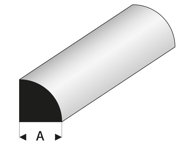 Raboesch profil ASA čvrtkruhový 2x1000mm