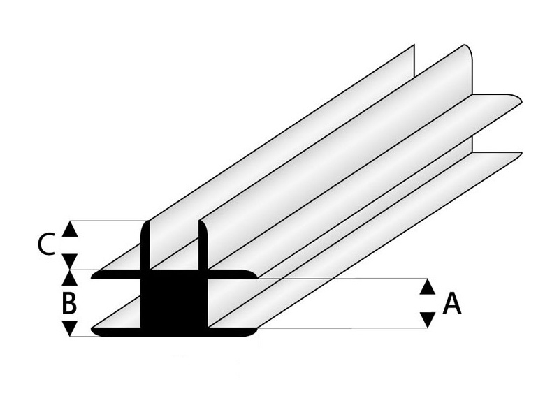 Raboesch profil ASA spojovací T 1.5x1000mm