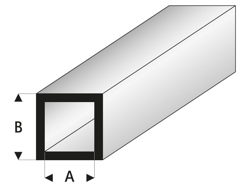 Raboesch profil ASA trubka čtvercová 2x4x330mm (5)