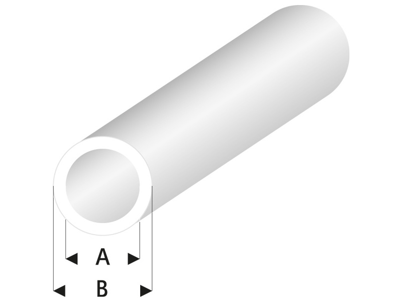 Raboesch profil ASA trubka transparentní bílá 2x3x330mm (5)