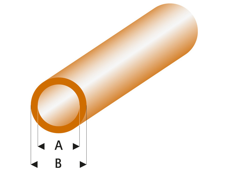 Raboesch profil ASA trubka transparentní hnědá 3x4x330mm (5)