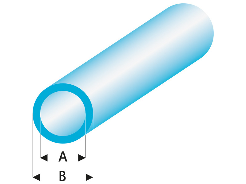 Raboesch profil ASA trubka transparentní modrá 3x4x330mm (5)