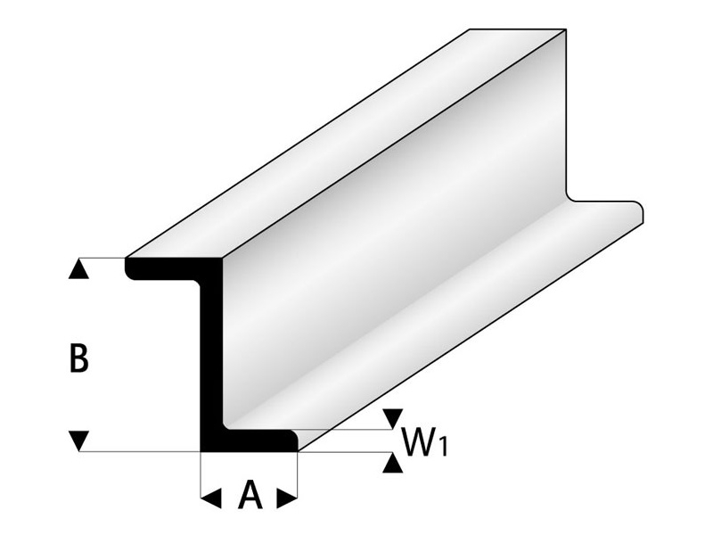 Raboesch profil ASA Z 2.5x5x330mm (5)