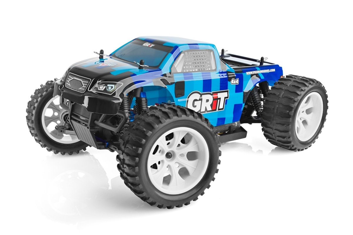 HiMOTO Monster EMXT GRIT elektro RTR set 2,4 GHz modrá kostky 1:10