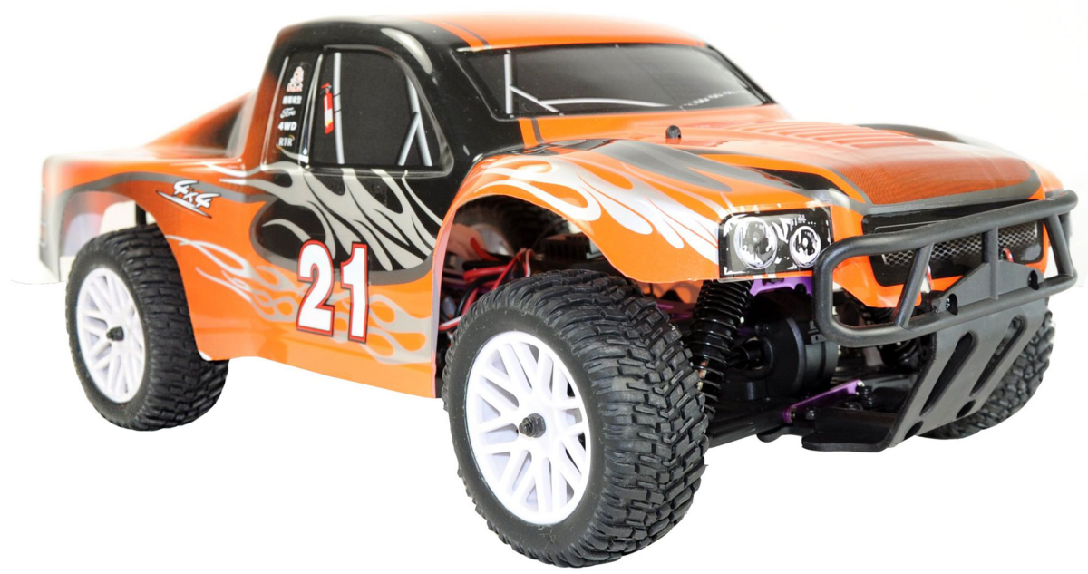 RC auto Short Course Truck Brushed, oranžová