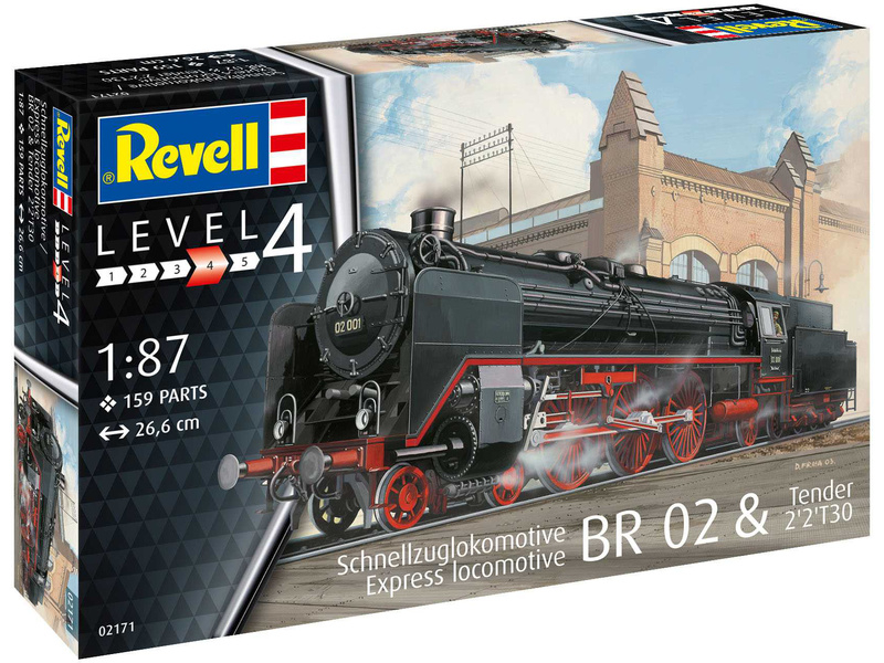 Revell lokomotiva BR 02 s tendrem 2\'2\'T30 (1:87)