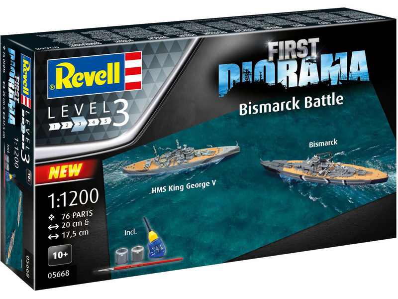 Revell první Bismarckova bitva (1:1200) (Giftset)