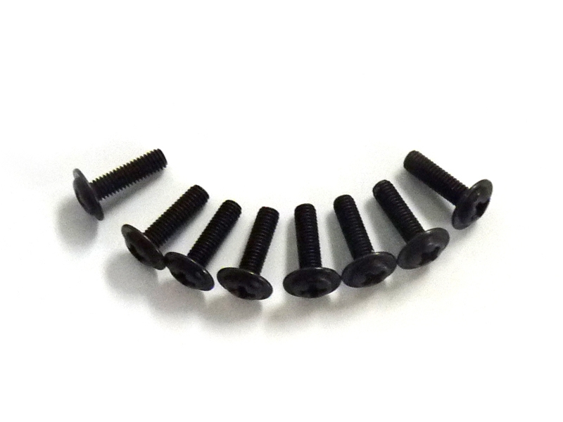 Šroub s půlkulatou širokou hlavou 3x10 mm (8 ks)