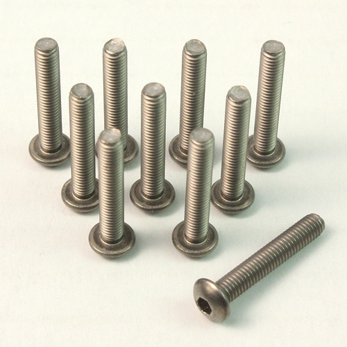 Titanový šroub inbus půlkulatá hlava M3x18mm (10)