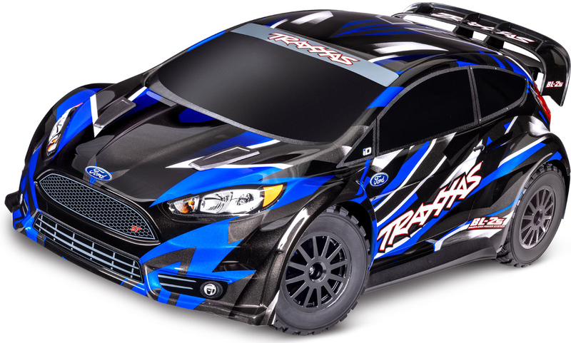 RC auto Traxxas Ford Fiesta 1:10 2BL 4WD RTR, modrá