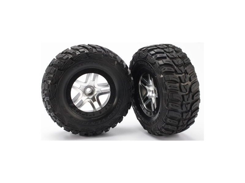 Traxxas kolo 2.2/3.0", disk SCT Split-Spoke saténový-černý, pneu Kumho (2) (2WD přední)