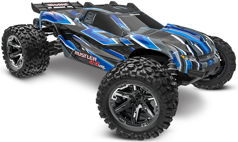 RC auto Traxxas Rustler 1:10 VXL HD 4WD RTR, modrá