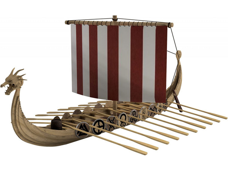 Türkmodel vikingská loď 1:87 kit