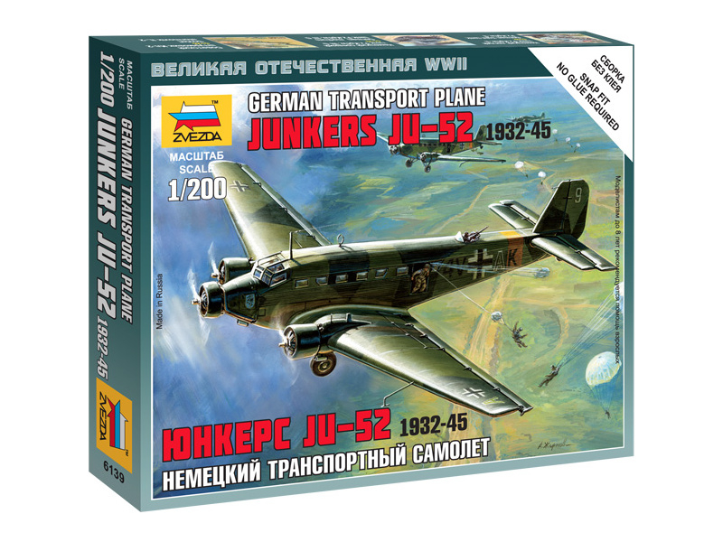 Zvezda Snap Kit - Junkers Ju-52 (1:200)