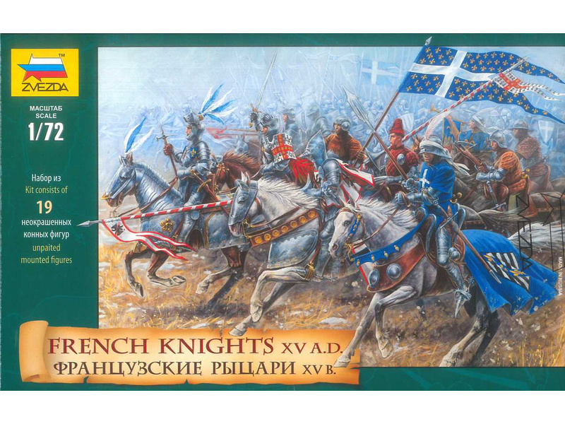 Zvezda Wargames (AoB) figurky - French Knights (1:72)