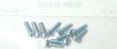 0210 šroub M2x6, 10ks