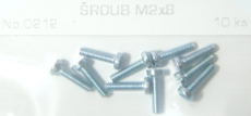 0212 šroub M2x8, 10ks